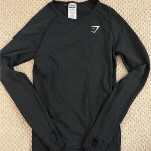 Gymshark Black Seamless Long-Sleeve Training Top